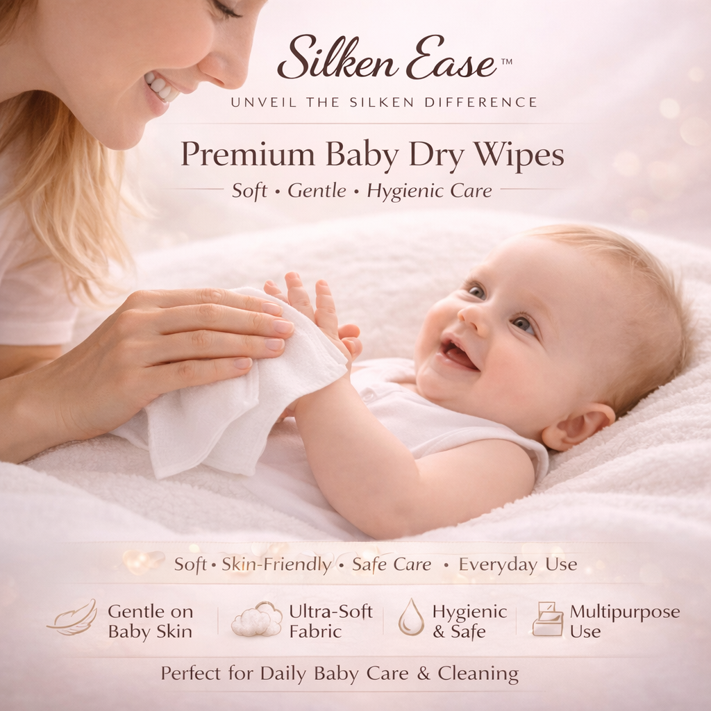 Premium Baby Dry Wipes – Soft, Gentle & Hygienic Care