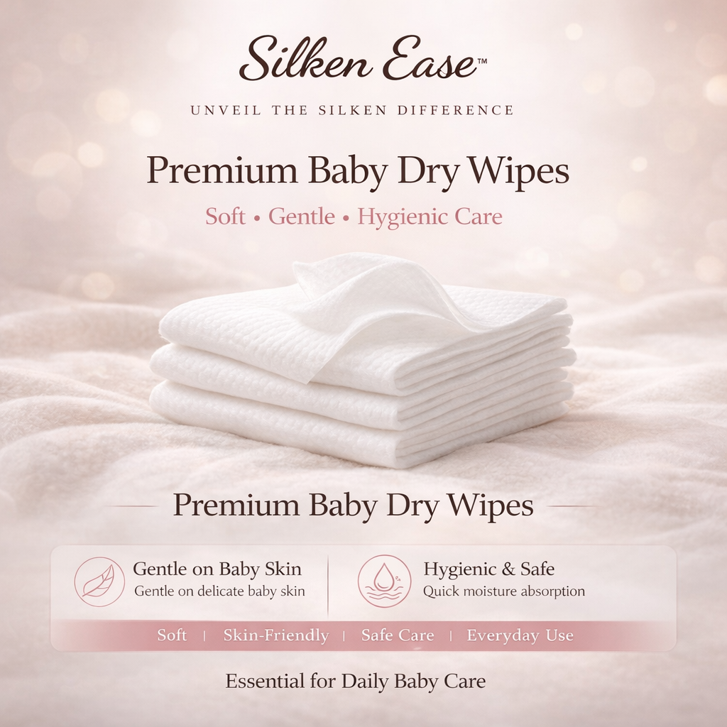 Premium Baby Dry Wipes – Soft, Gentle & Hygienic Care
