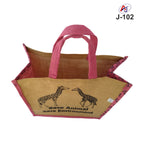 Eco-Friendly Printed Jute Tote Bag with Soft Handle – Wildlife Design Carry Bag
