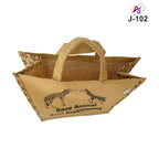 Eco-Friendly Printed Jute Tote Bag with Soft Handle – Wildlife Design Carry Bag