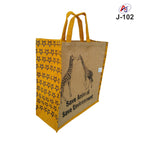 Eco-Friendly Printed Jute Tote Bag with Soft Handle – Wildlife Design Carry Bag