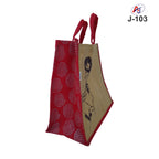 Fashion Print Jute Tote Bag with Soft Handle – Reusable Eco-Friendly Carry Bag