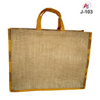 Fashion Print Jute Tote Bag with Soft Handle – Reusable Eco-Friendly Carry Bag