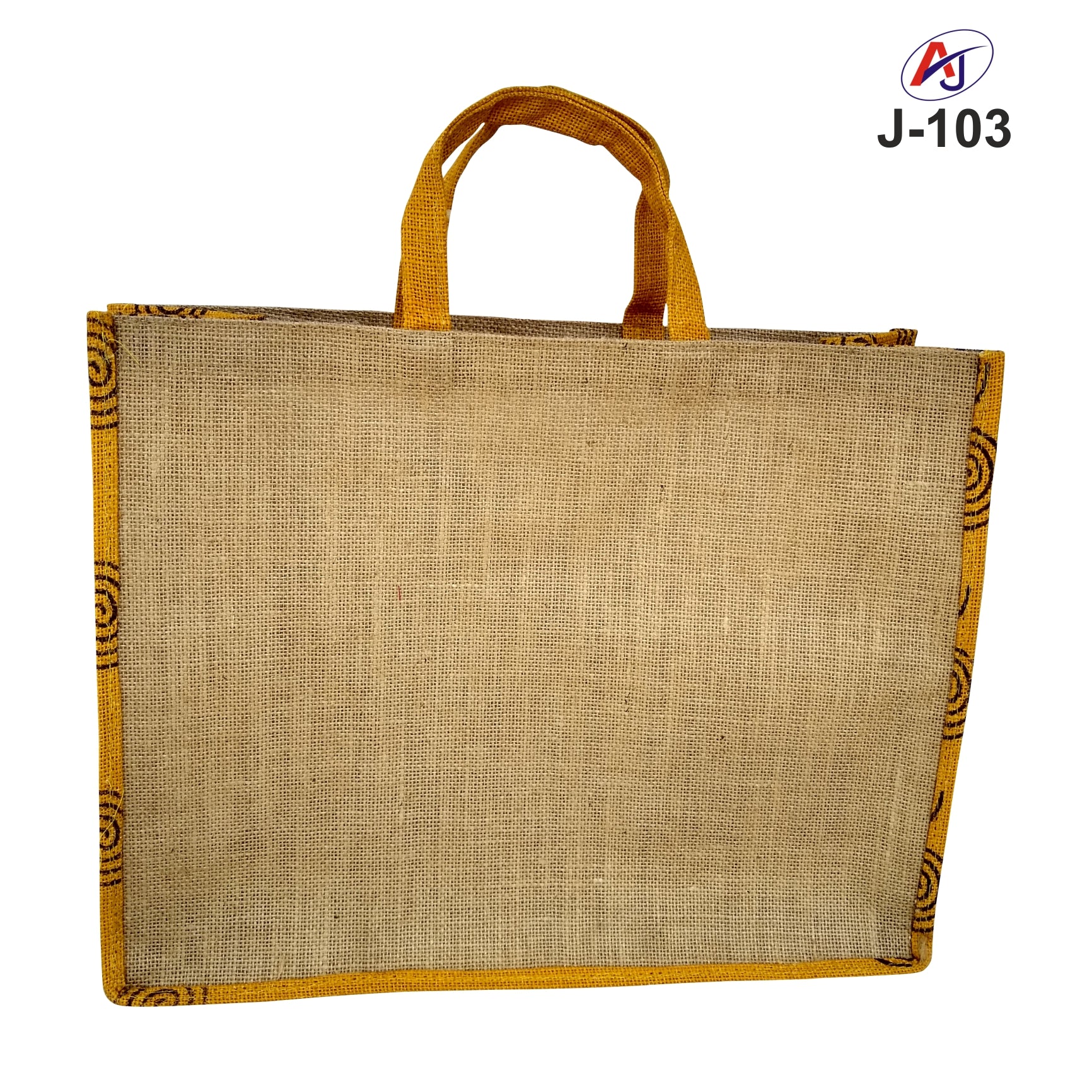 Fashion Print Jute Tote Bag with Soft Handle – Reusable Eco-Friendly Carry Bag