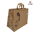 Fashion Print Jute Tote Bag with Soft Handle – Reusable Eco-Friendly Carry Bag