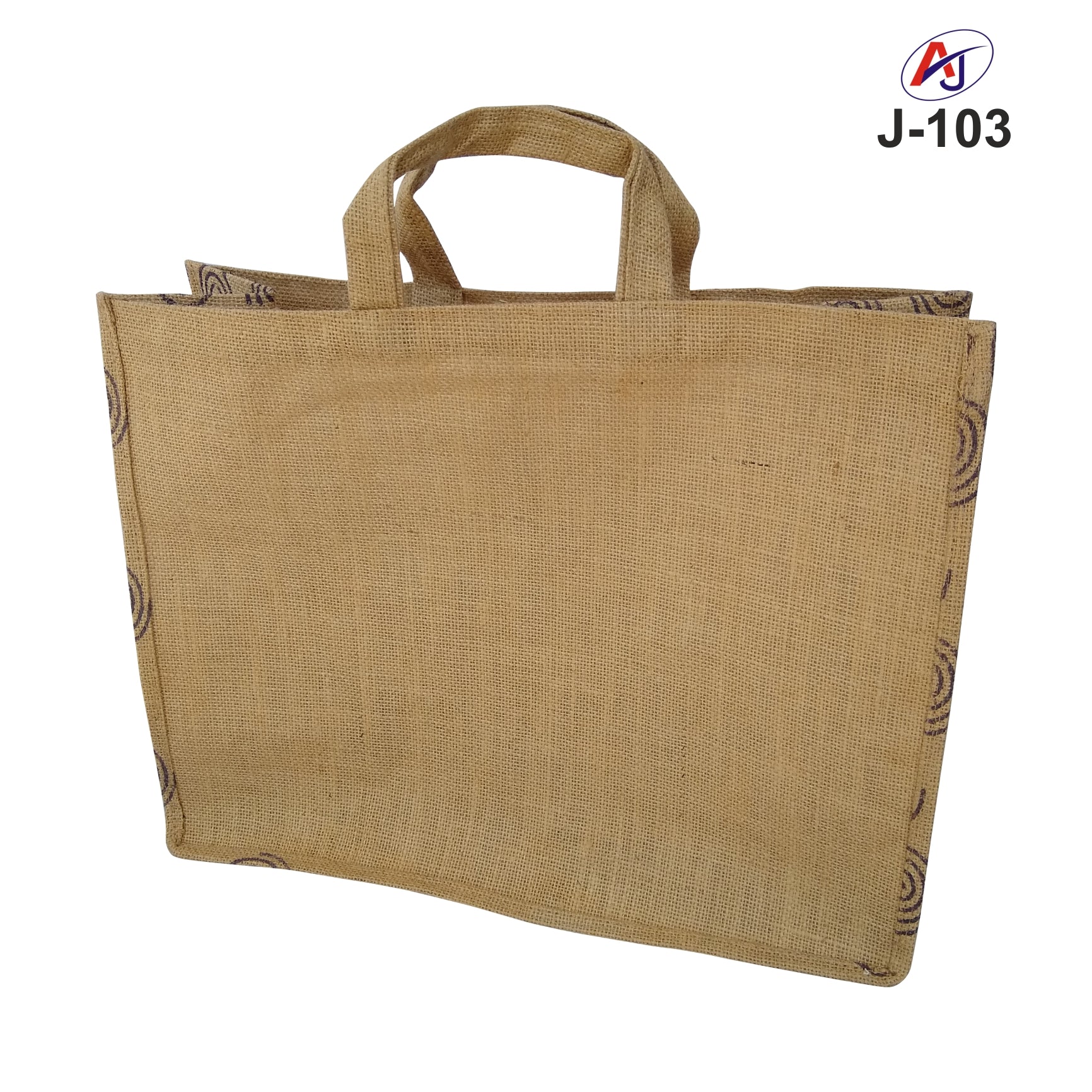 Fashion Print Jute Tote Bag with Soft Handle – Reusable Eco-Friendly Carry Bag