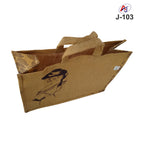 Fashion Print Jute Tote Bag with Soft Handle – Reusable Eco-Friendly Carry Bag