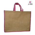 Fashion Print Jute Tote Bag with Soft Handle – Reusable Eco-Friendly Carry Bag