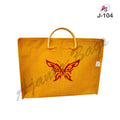 Premium Zip Closure Jute Office Bag with Butterfly Print – Eco-Friendly Document Carry Bag