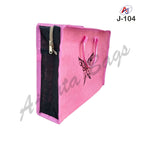 Premium Zip Closure Jute Office Bag with Butterfly Print – Eco-Friendly Document Carry Bag
