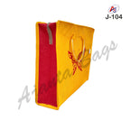 Premium Zip Closure Jute Office Bag with Butterfly Print – Eco-Friendly Document Carry Bag