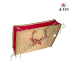 Premium Zip Closure Jute Office Bag with Butterfly Print – Eco-Friendly Document Carry Bag